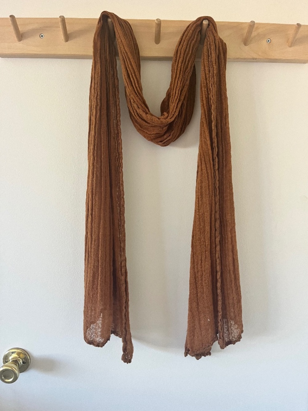 MAGIC LINEN linen scarf in cinnamon